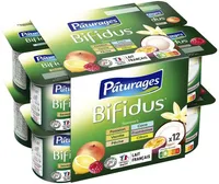 Bifidus aromatisé 12x125g coco framboise passion peche citron vanille