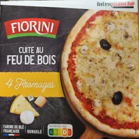 Pizza 4 fromages cuite au feu de bois
