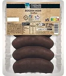 BOUDIN NOIR ANTILLAIS x5 300G IDS - massif TRAD (saisonnier hiver - octobre à avril)