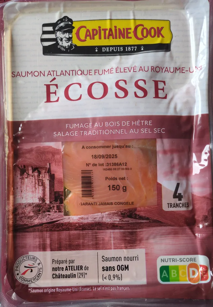 Saumon Atlantique fumé Ecosse