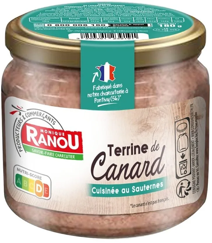 VERRINE Terrine de canard - Cuisinée au Sauternes
