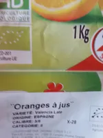 Oranges Bio, Le Filet 1 KG