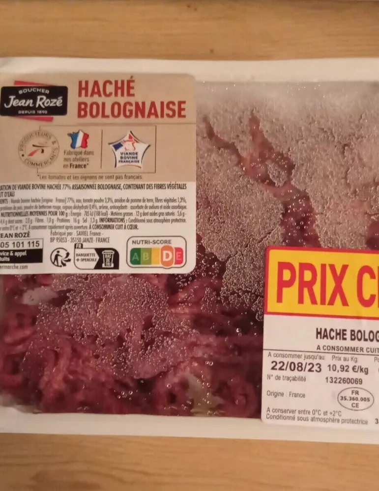 Haché bolognaise