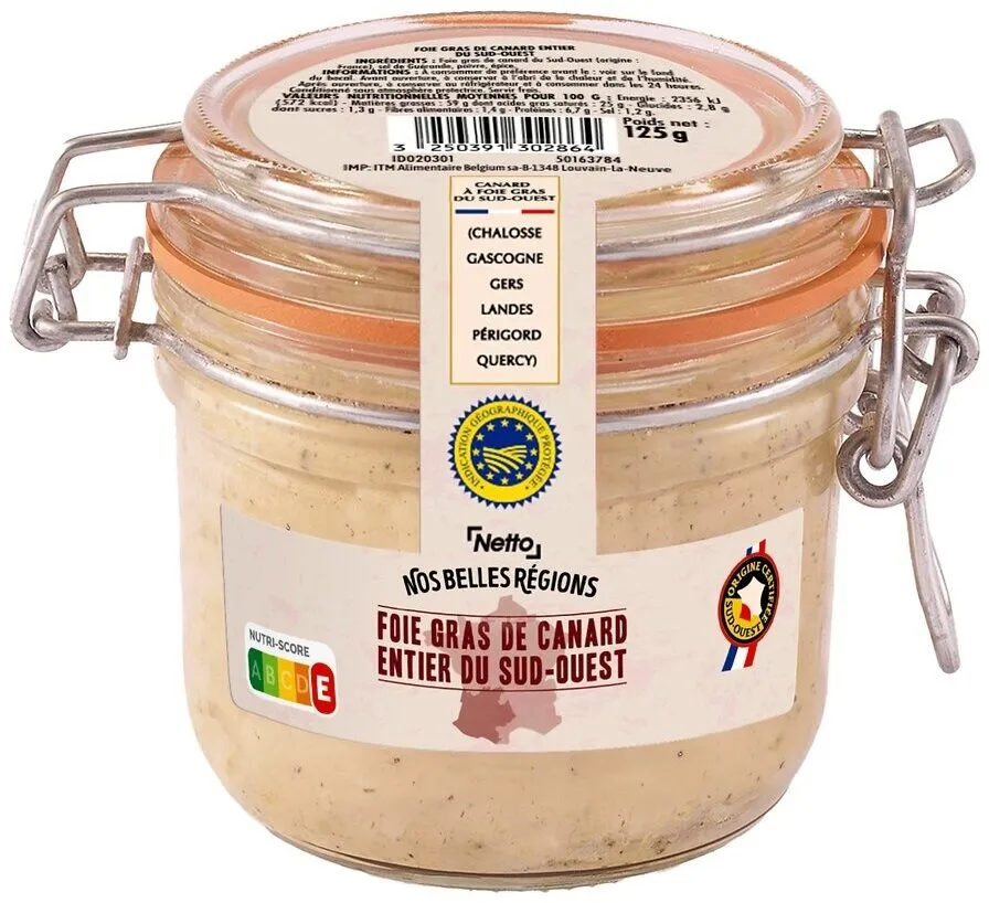 BOCAL Foie gras de canard entier IGP SO - 125 g (FDR)
