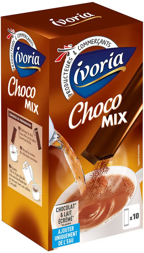 Choco Mix - Chocolat et lait écrémé - 10x25g