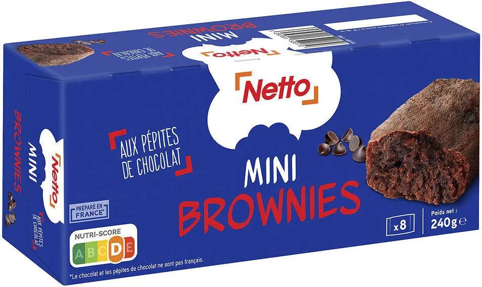 Mini brownies aux pépites de chocolat x8