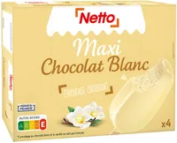 Maxi vanille (G) enrobage chocolat blanc x4 - 120mL