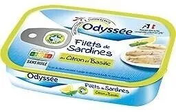 Filets de sardines au citron et au basilic 100g