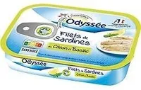 Filets de sardines au citron et au basilic 100g