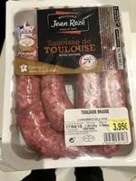 Jean Roze, Saucisse de toulouse brasse, la barquette de 500 gr