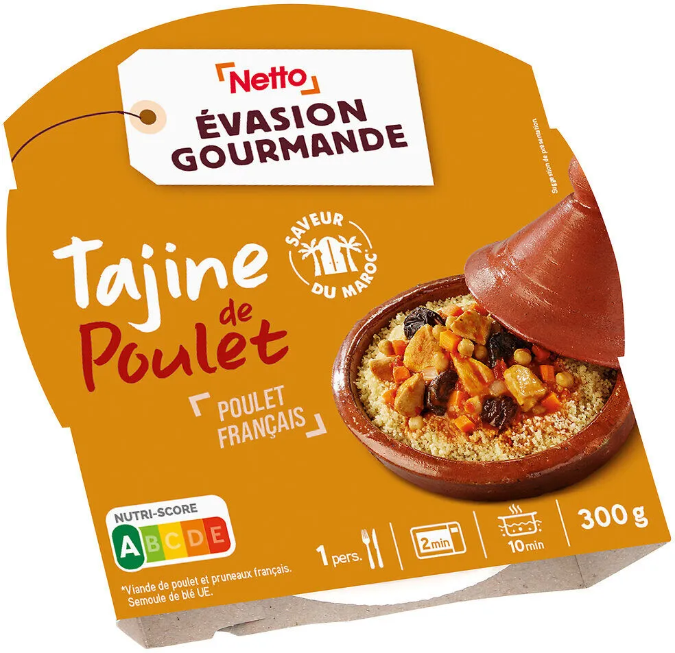 Tajine de poulet - semoule & pruneaux