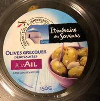 Olives grecques dénoyautées à l'ail