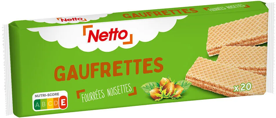 Gaufrettes fourrees noisettes