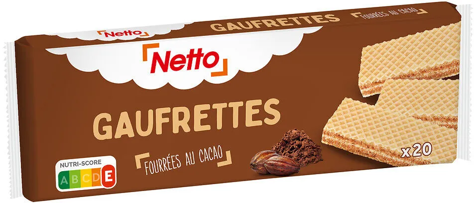 Gaufrettes fourrees cacao