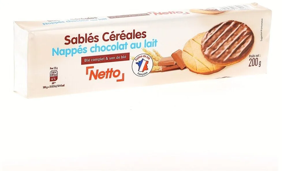 Sablé céréales lait - 195g