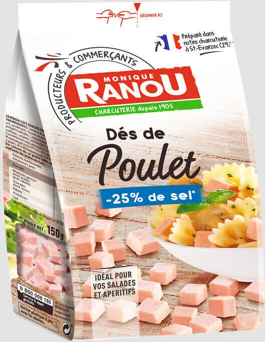 Des de poulet choix 150g
