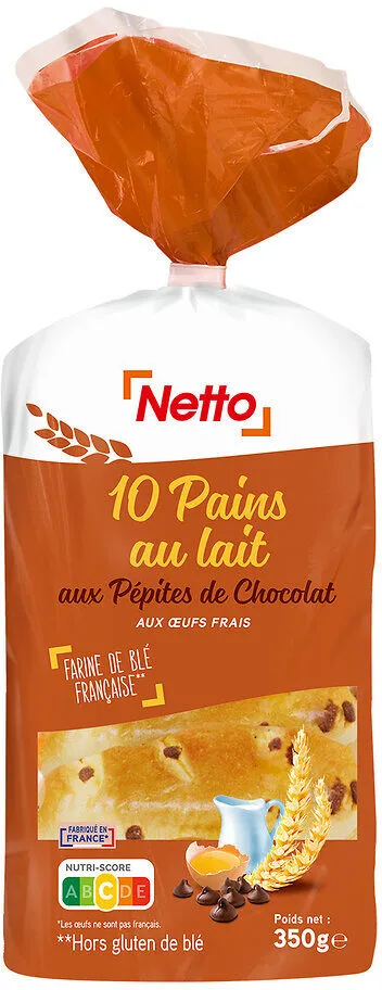 Pains au lait aux pépites de chocolat *10 350g