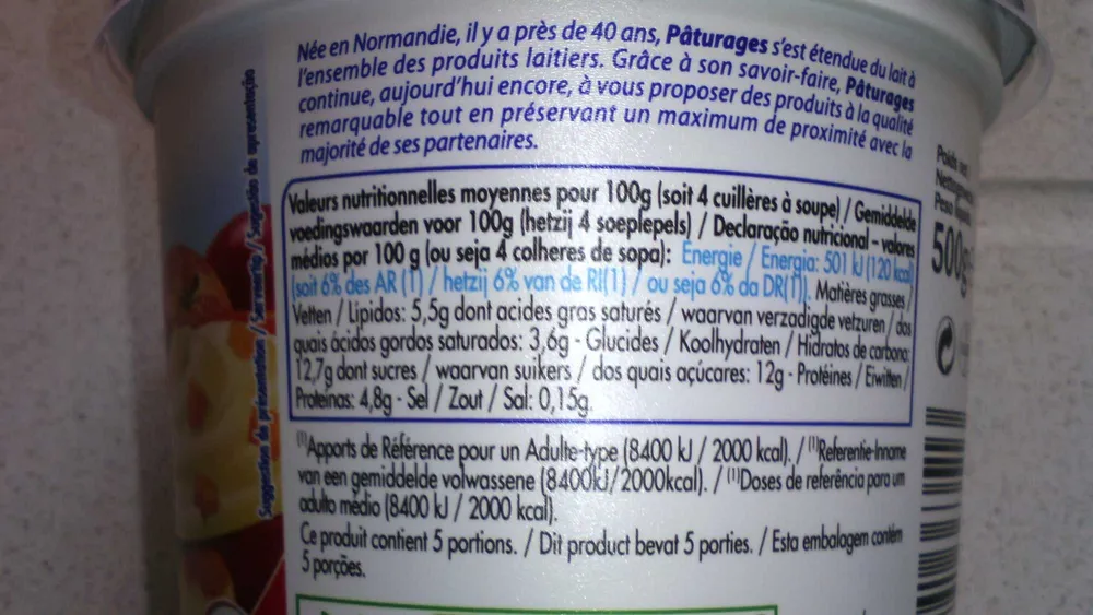 Fromage Frais aux pommes caramélisées
