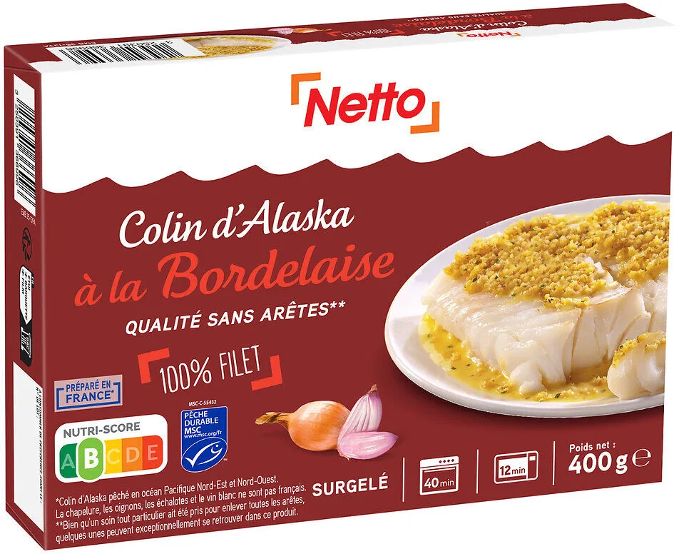 Colin d'Alaska à la bordelaise MSC 400g