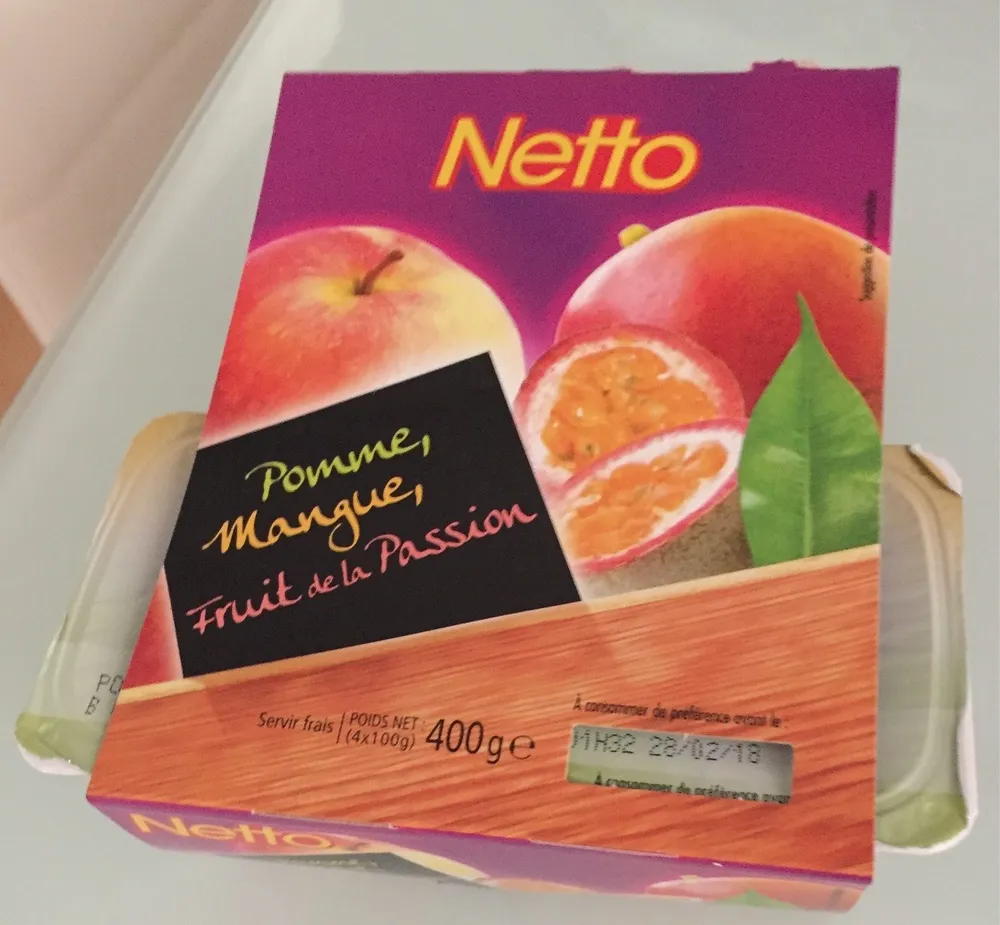 COUPELLES Spécialité de fruits Pommes mangues passion - 4 x 100 g