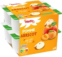 COUPELLES Compote pommes abricots allégée en sucres - 8 x 100 g