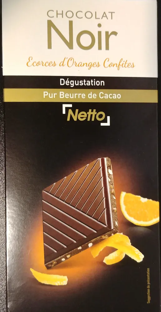 Tablette dégustation chocolat noir aux écorces d'oranges - 100g