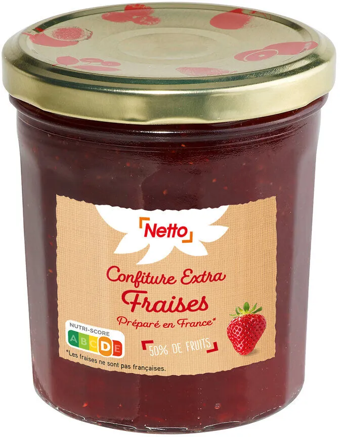 CONFITURE EXTRA de fraises 50% fruits