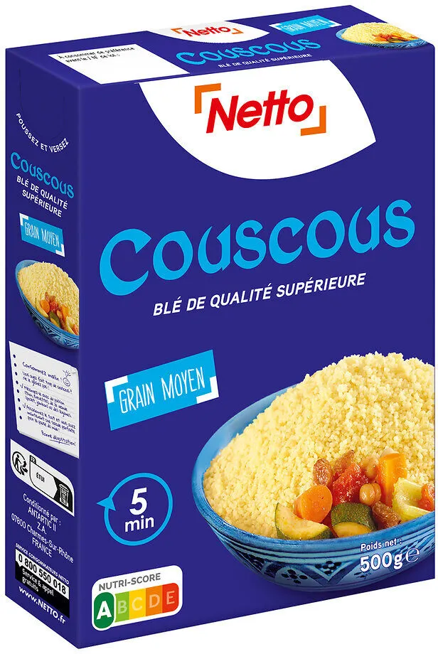NETTO Couscous moyen étui 500 gr