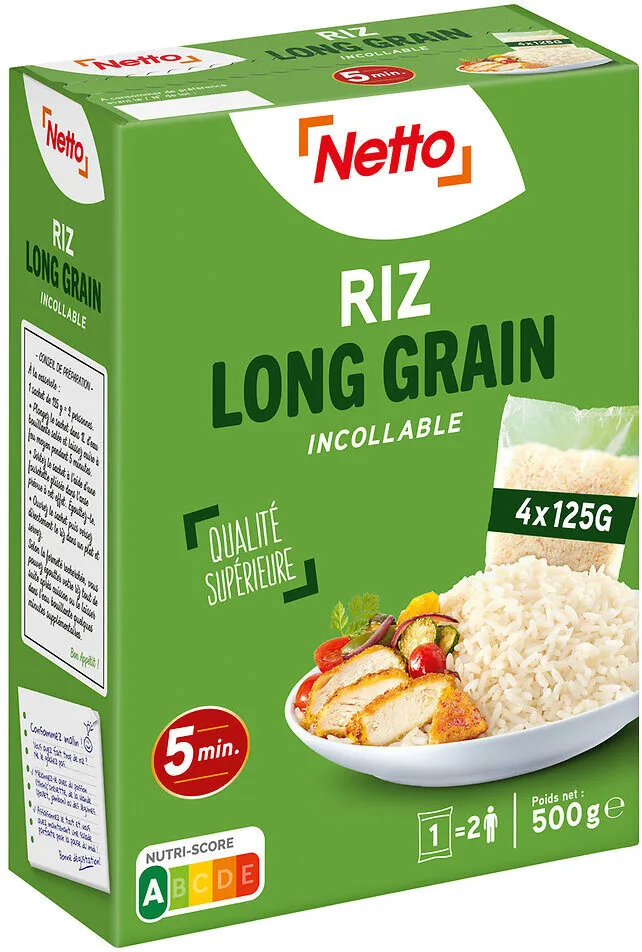 NETTO Riz cuisson rapide 5 mn 4*125 gr