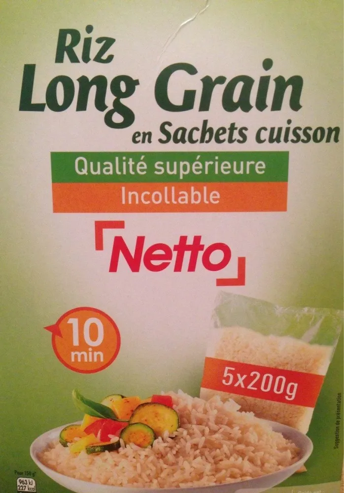10 minutes - Riz long grain