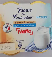 YAOURT AU LAIT ENTIER POT VERRE 4X125G - nature