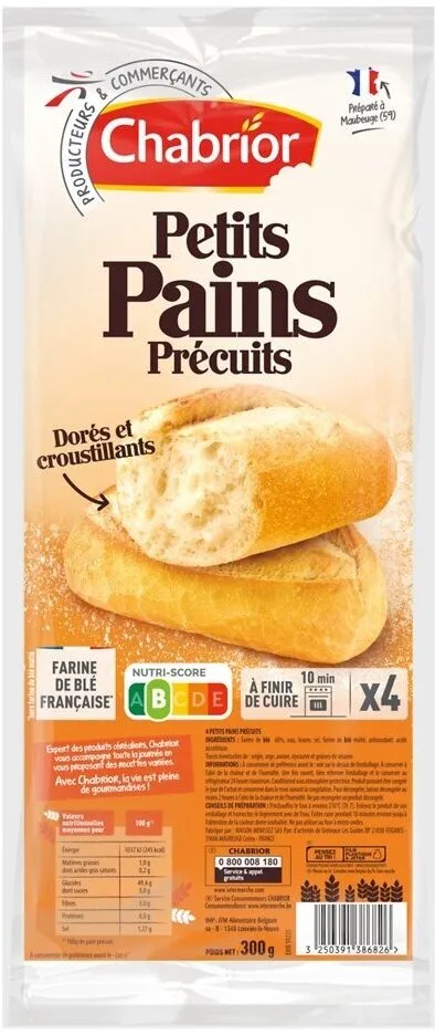 4 Petits Pains Précuits 300g