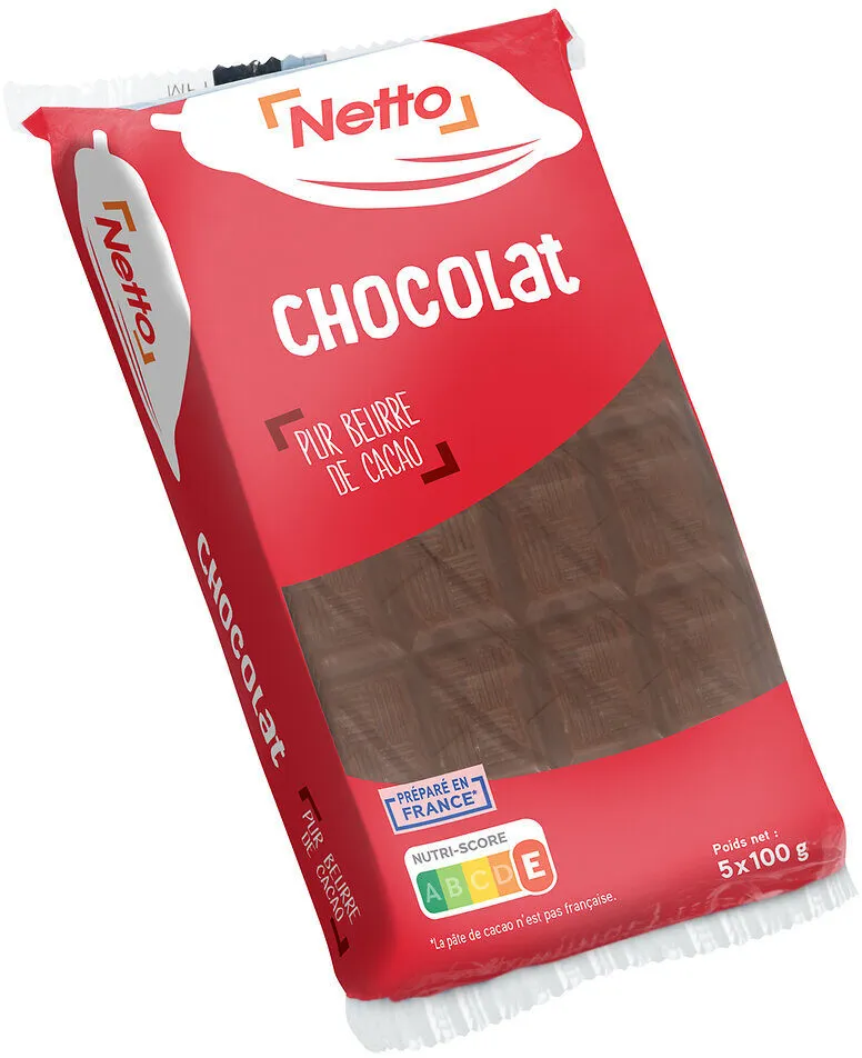 Tablette lot nu chocolat noir - 5x100g
