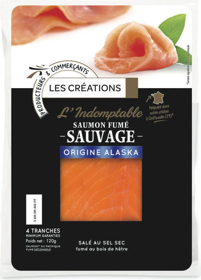 Saumon fumé sauvage Alaska 4tr - MSC - 120g