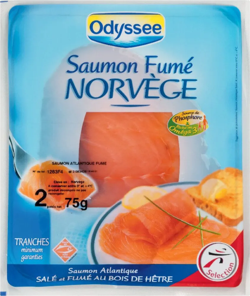 Saumon fumé Norvège 2tr - ASC - 75g