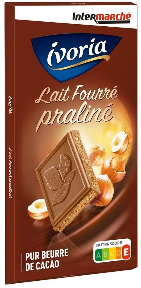 Tablette fourrée chocolat au lait praliné - 150g