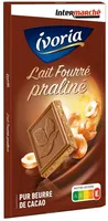Tablette fourrée chocolat au lait praliné - 150g