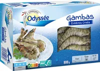 Gambas entières crues 8/12