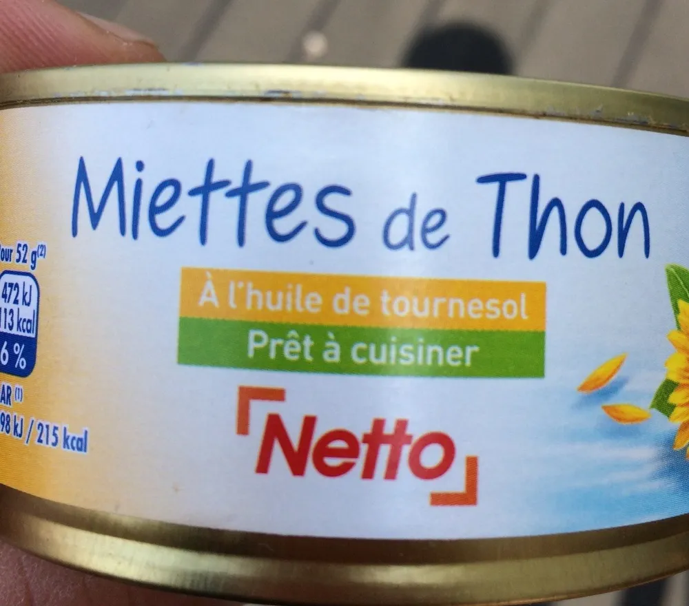 Miettes de thon à l'huile de tournesol 160g 104g (1/5)