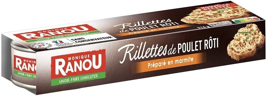 Rillettes de poulet rôti - 3 x 72 g (1/10)