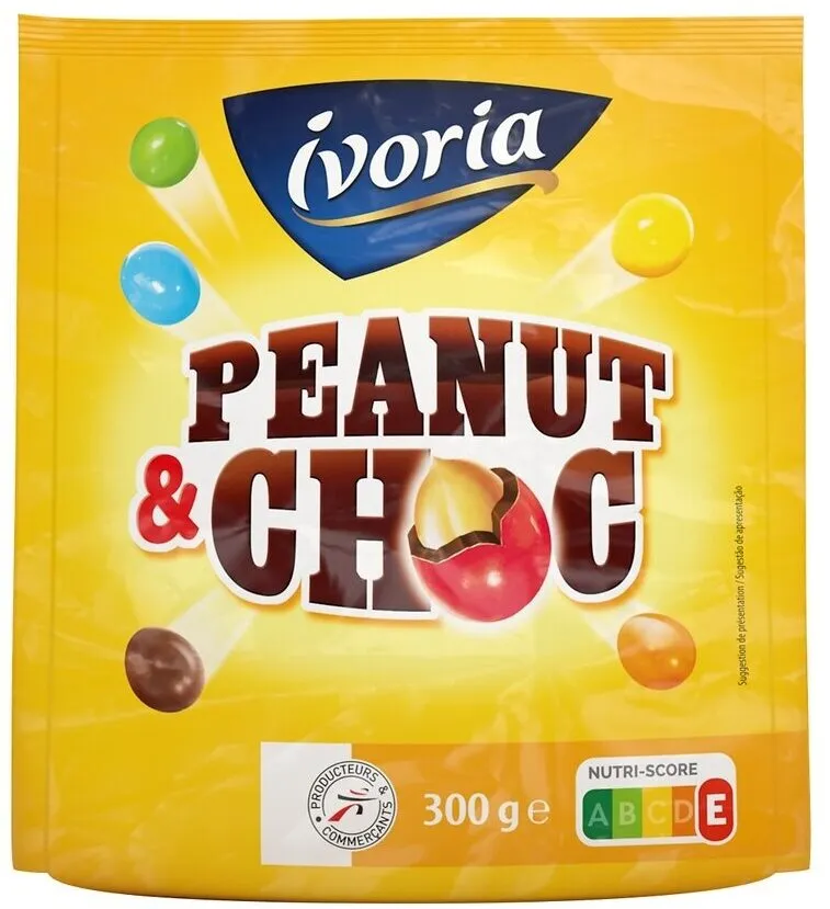 Cacahuètes enrobées de chocolat au lait dragéifiées - 300g