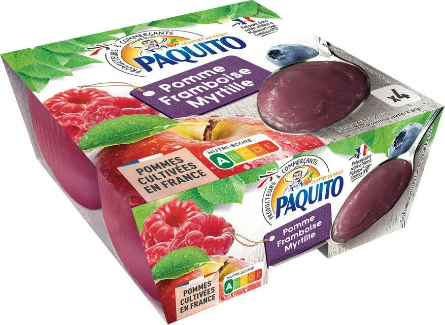 Dessert de fruits pomme framboise myrtille