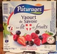 Yaourt de Savoie sur lit de fruits