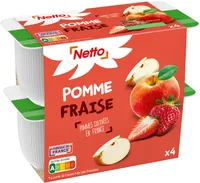 COUPELLES Compote de fruits Pommes fraises allégée en sucres - 4 x 100 g