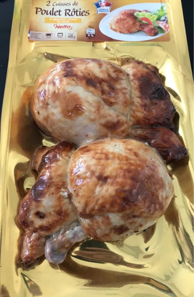 2 cuisses de poulet roties