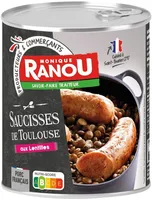 Saucisses de Toulouse cuisinées aux lentilles 420g