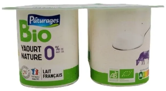 Yaourt nature 0% bio 4x125g