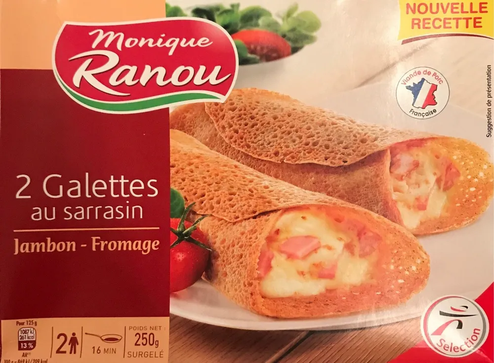 2 Galettes au sarrasin Jambon -Fromage