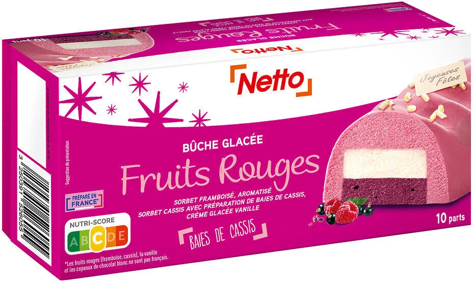 Bûche fruits rouges - vanille (S/CG) - 1000mL