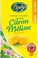Bonbons parfum Citron Mélisse, très doux sans sucres,